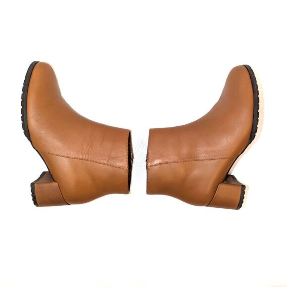 Naturalizer | WIDE Bay Weatherproof Leather Ankle Boots Cider Spice Brown | 7.5W - Picture 11 of 12